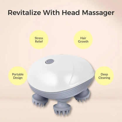 Best Sellers, Body Massager, Gadget, Health and Personal Care, Personal Hygiene and Care Smart Electric Scalp Massager – Portable Wireless Head Relaxation & Hair Stimulation Tool